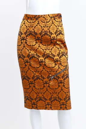 1997 S/S Damask Zipper Pencil Skirt