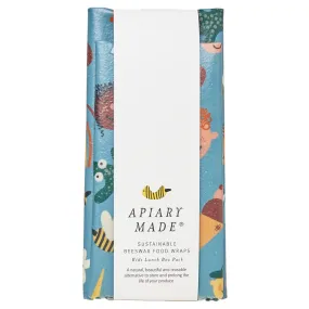 Apiary Made: 2pk Beeswax Wraps Kids Lunch Box