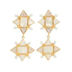 Ariadne Earrings White