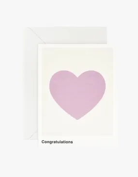 Congratulations Heart Card - Lilac