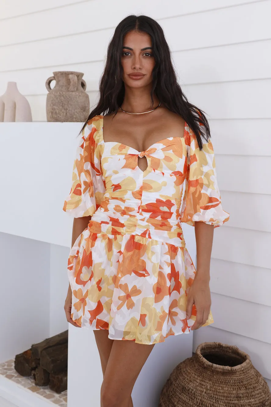 Daisy Chains Dress Orange