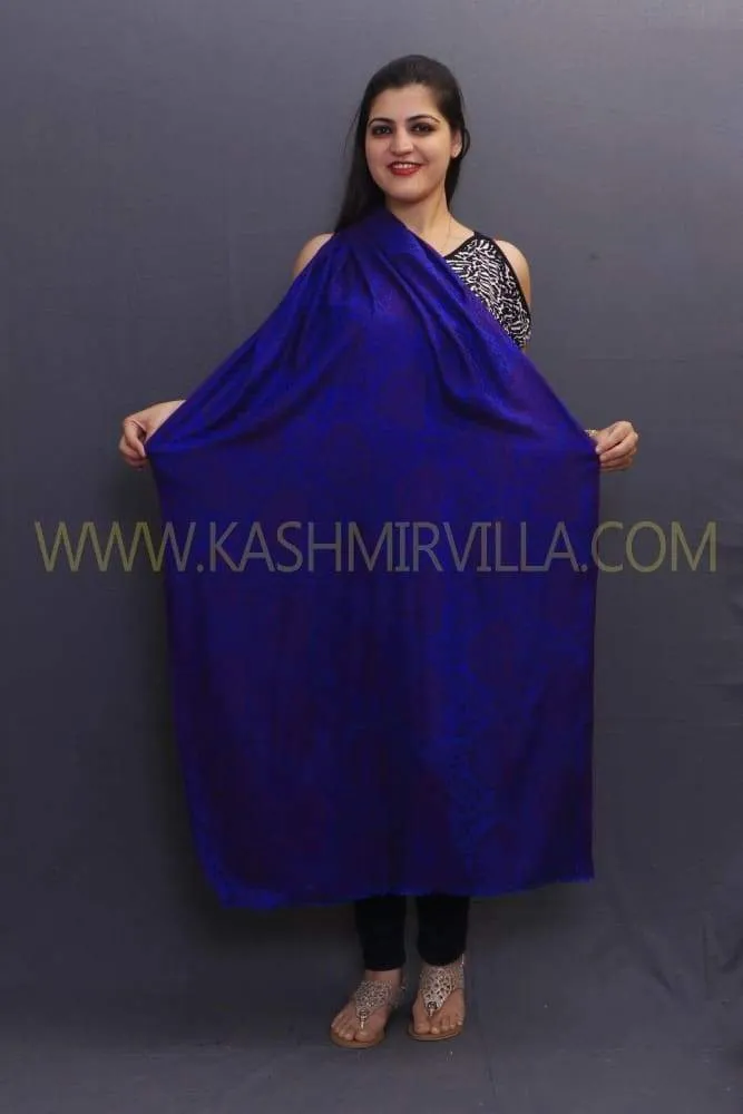 Delicate Wrap Along With Royal Blue Base And Paisleys Looks Elegant When Team Up With Denims Or Suit