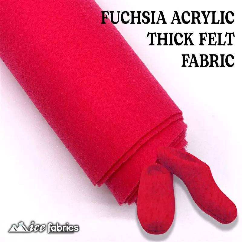 Fuchsia Acrylic Felt Fabric / 1.6mm Thick _ 72” Wide