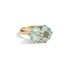 Gigi Ring, Large Aquamarine, 9kt Yellow Gold