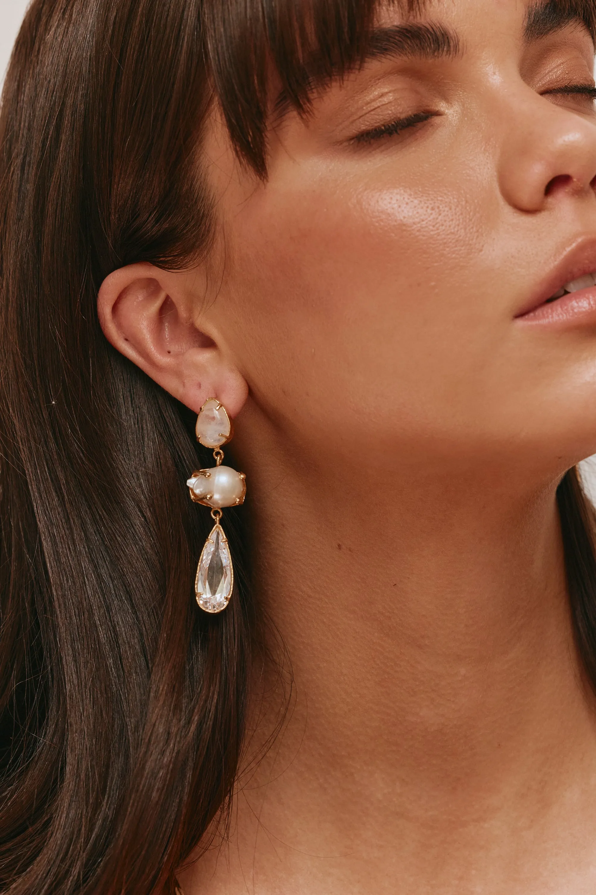 Giuseppina Earrings White