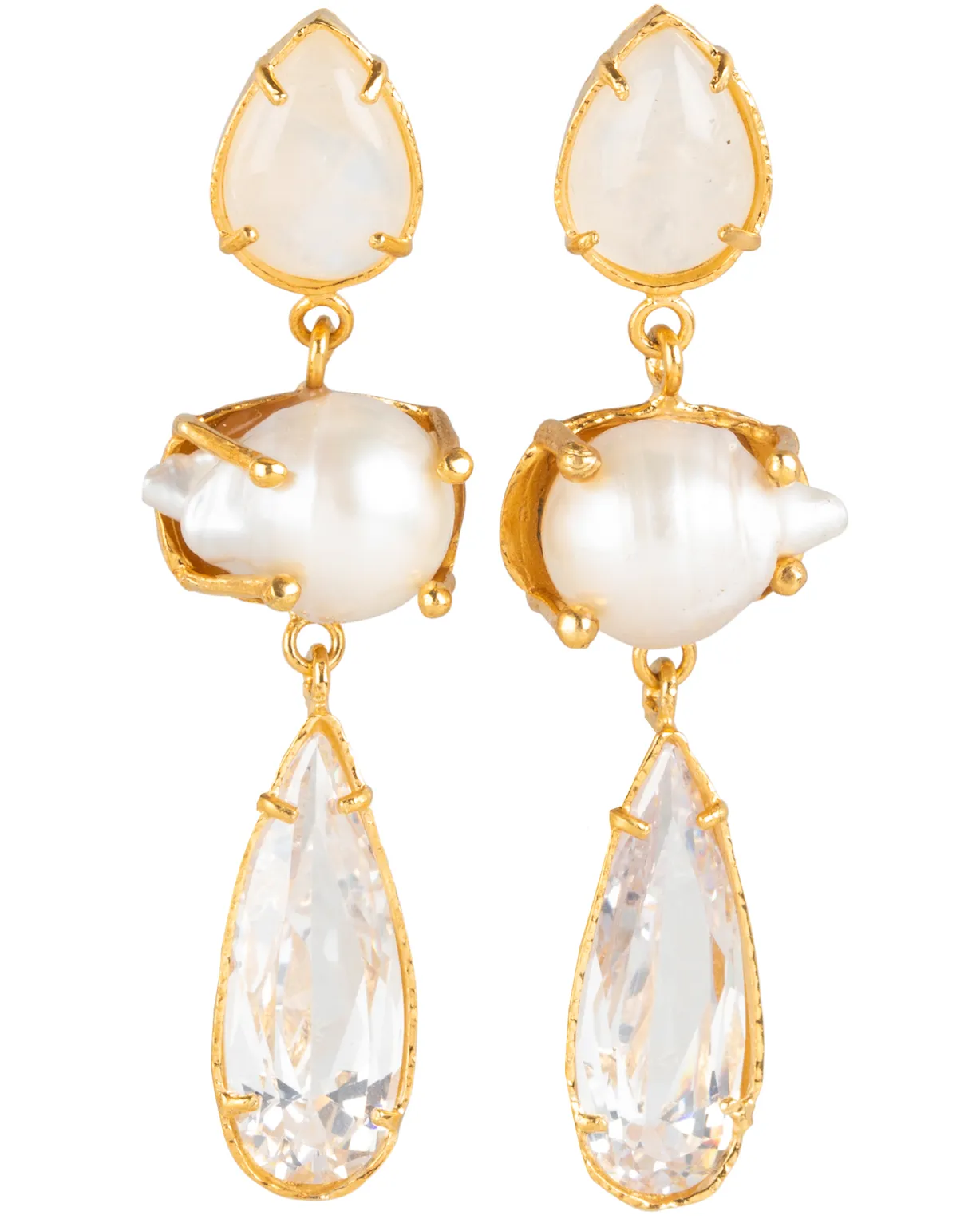 Giuseppina Earrings White