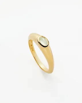 Good Vibes Gemstone Stacking Ring | 18ct Gold Vermeil/Rainbow Moonstone