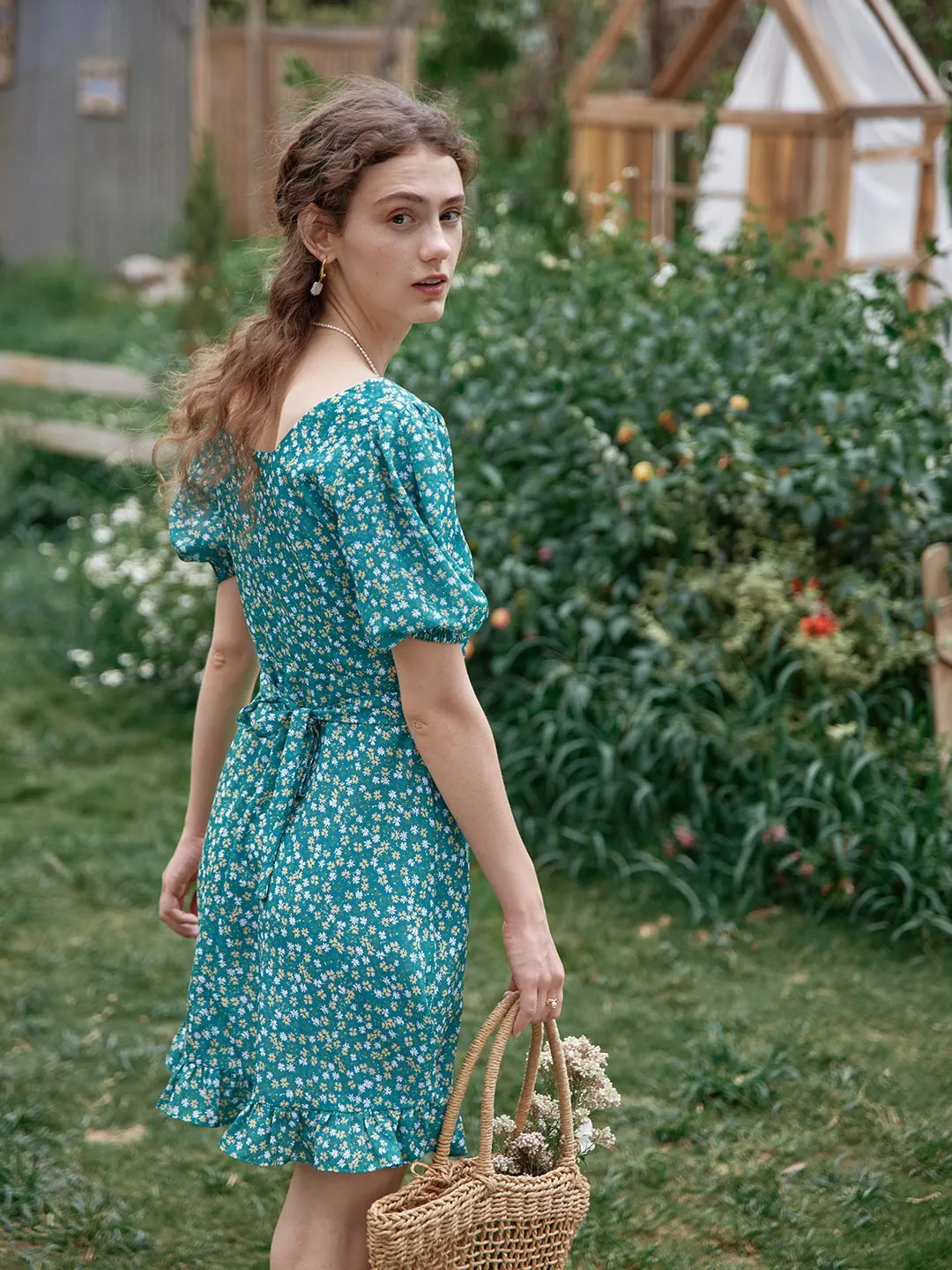 Juli Floral Mini Tea Dress