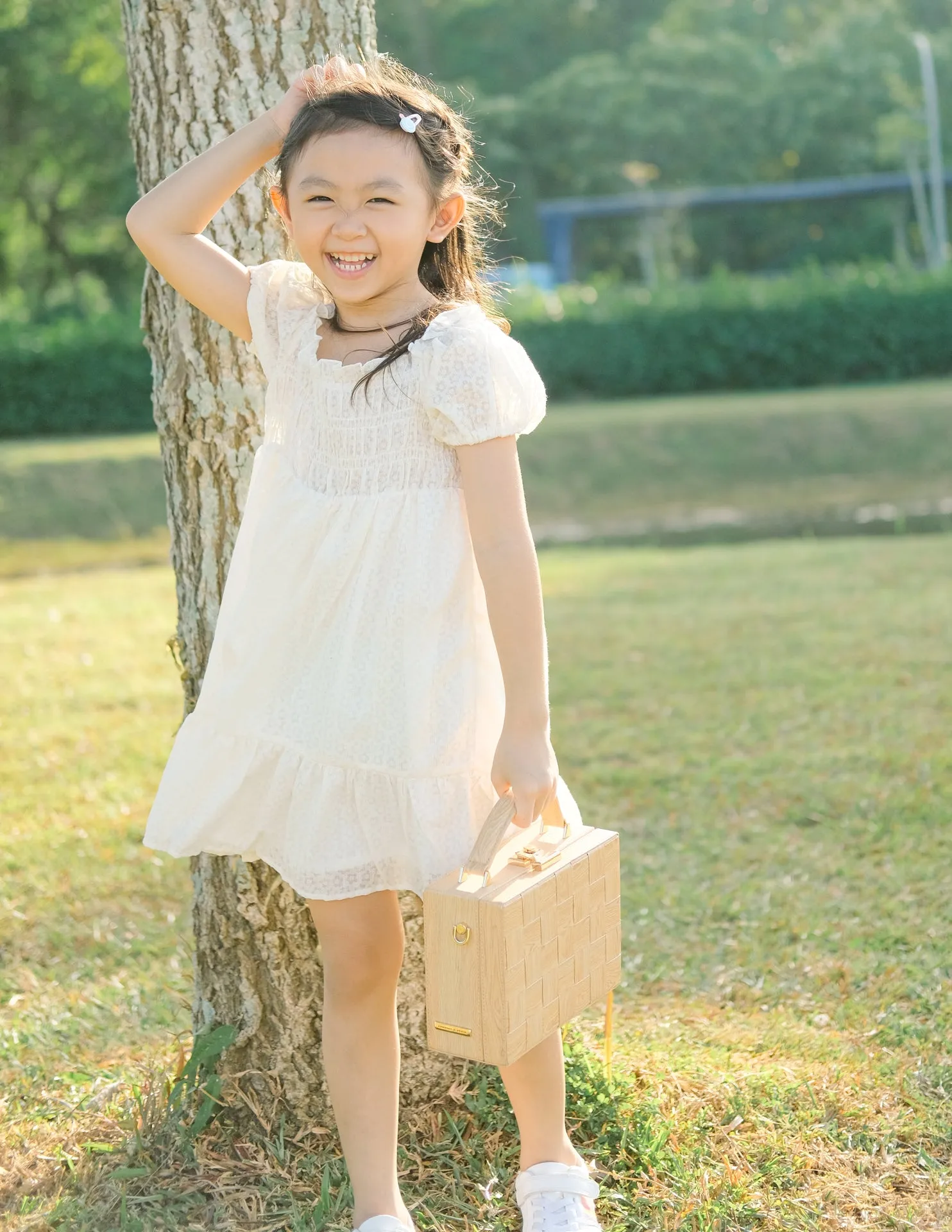 *KIDS* Mikaela Dress in Cream Daisy