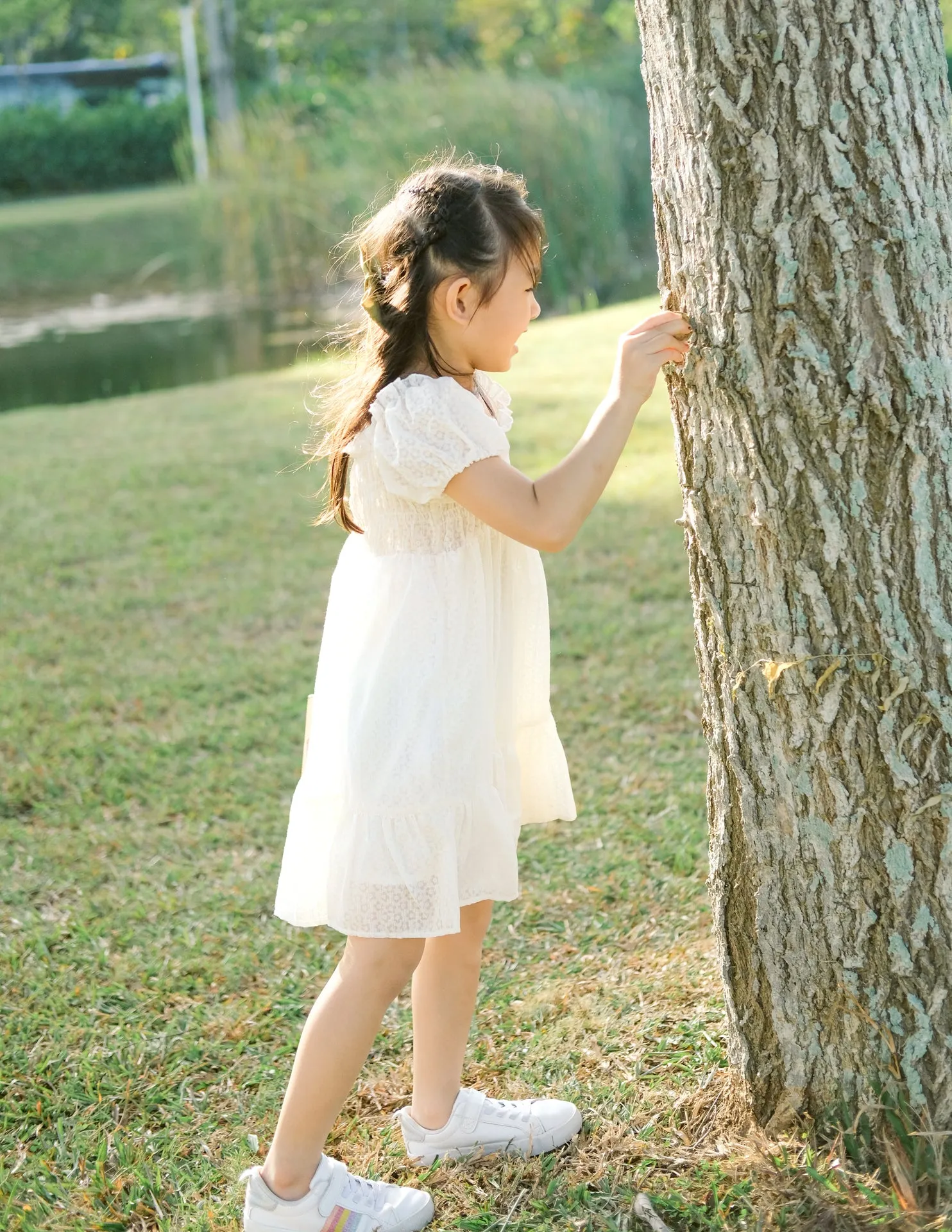 *KIDS* Mikaela Dress in Cream Daisy