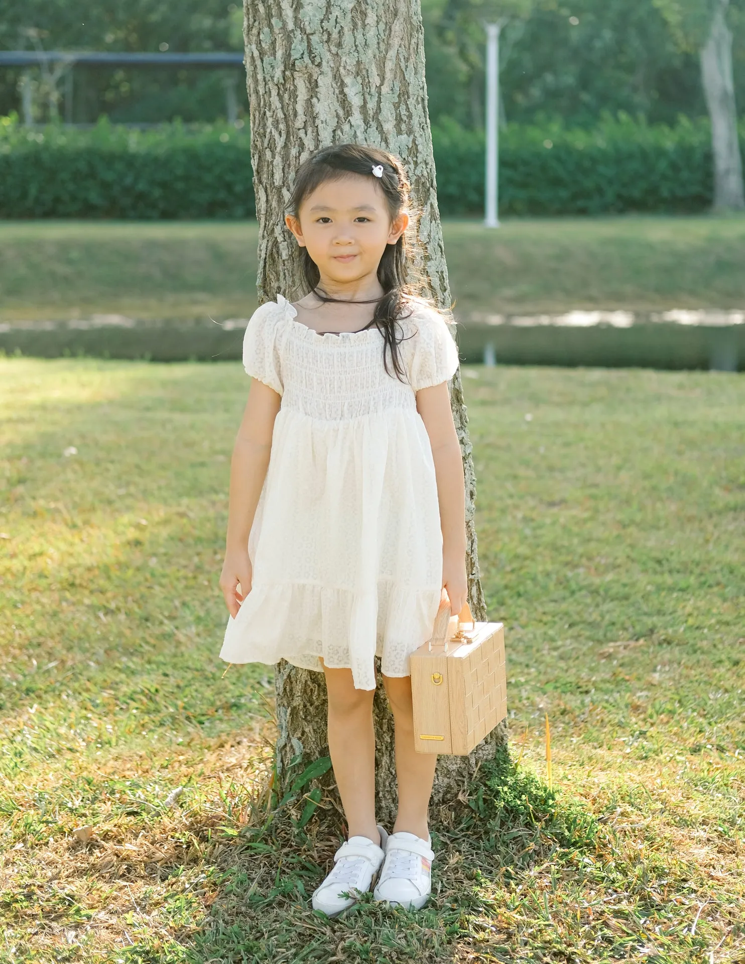 *KIDS* Mikaela Dress in Cream Daisy