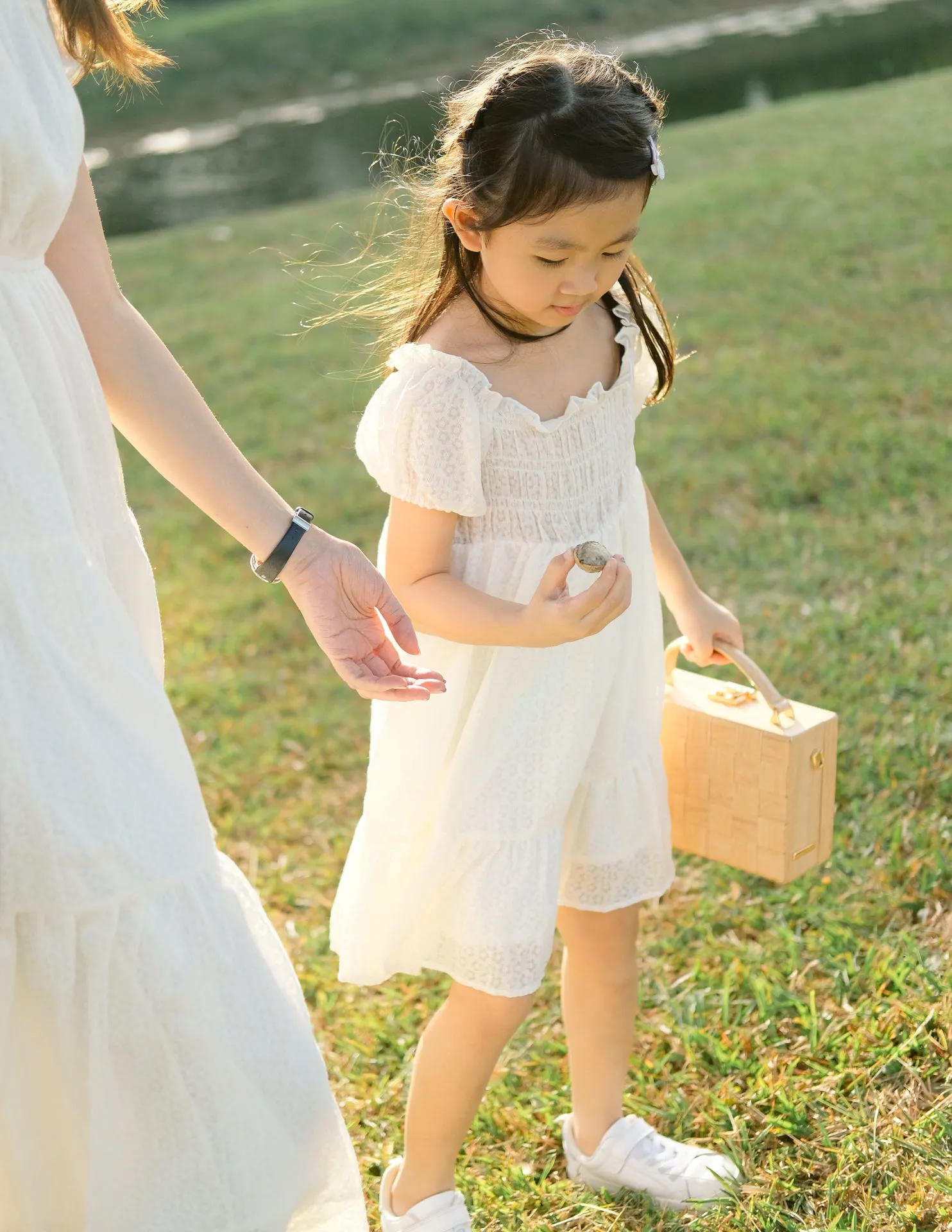 *KIDS* Mikaela Dress in Cream Daisy