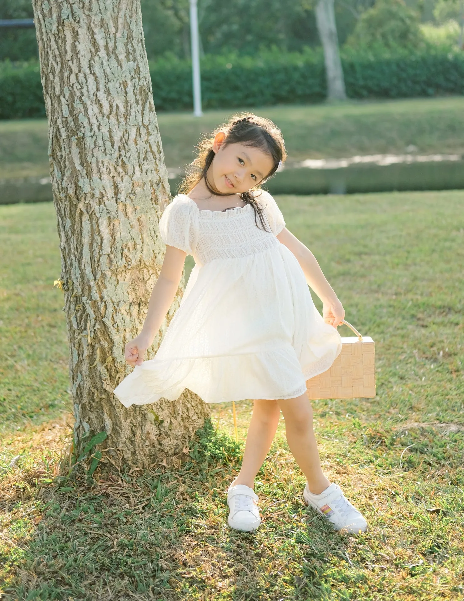 *KIDS* Mikaela Dress in Cream Daisy