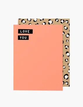 Love You Card - Half Fluro