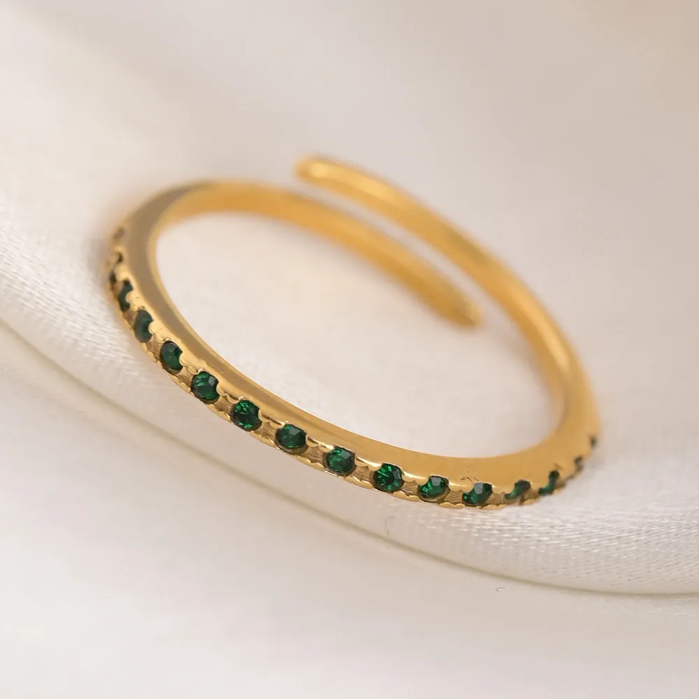 Lush Green Stud Ring