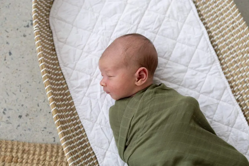 Olive Bamboo Muslin Wrap