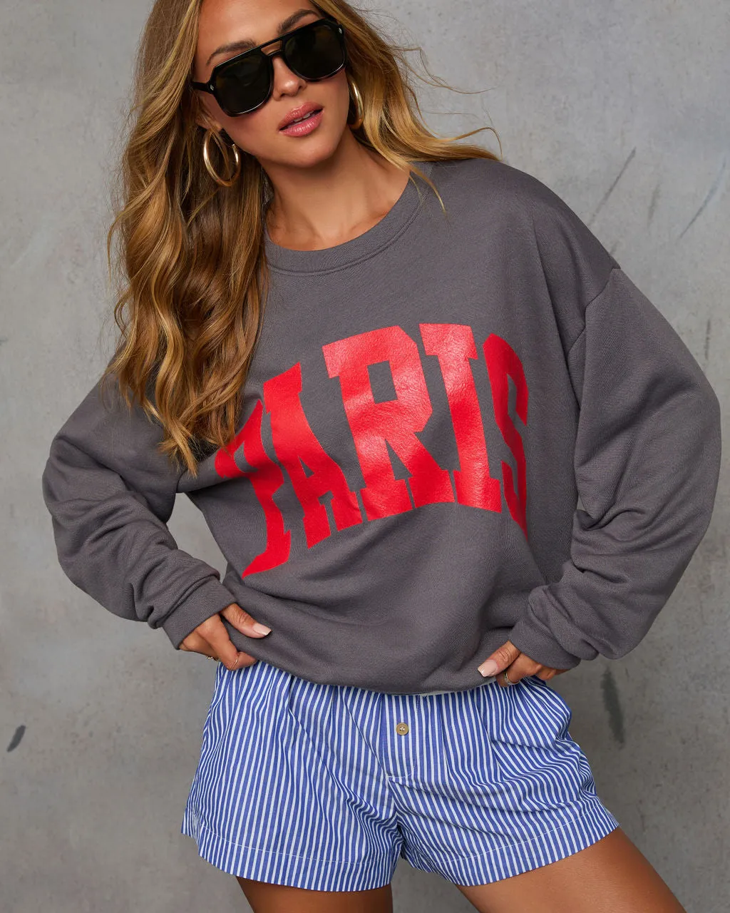 Paris Oversized Graphic Sweatshirt