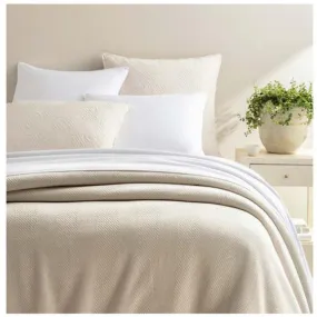 Pine Cone Hill Herringbone White/Ivory Blanket