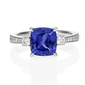 Sapphire Cushion Engagement Ring