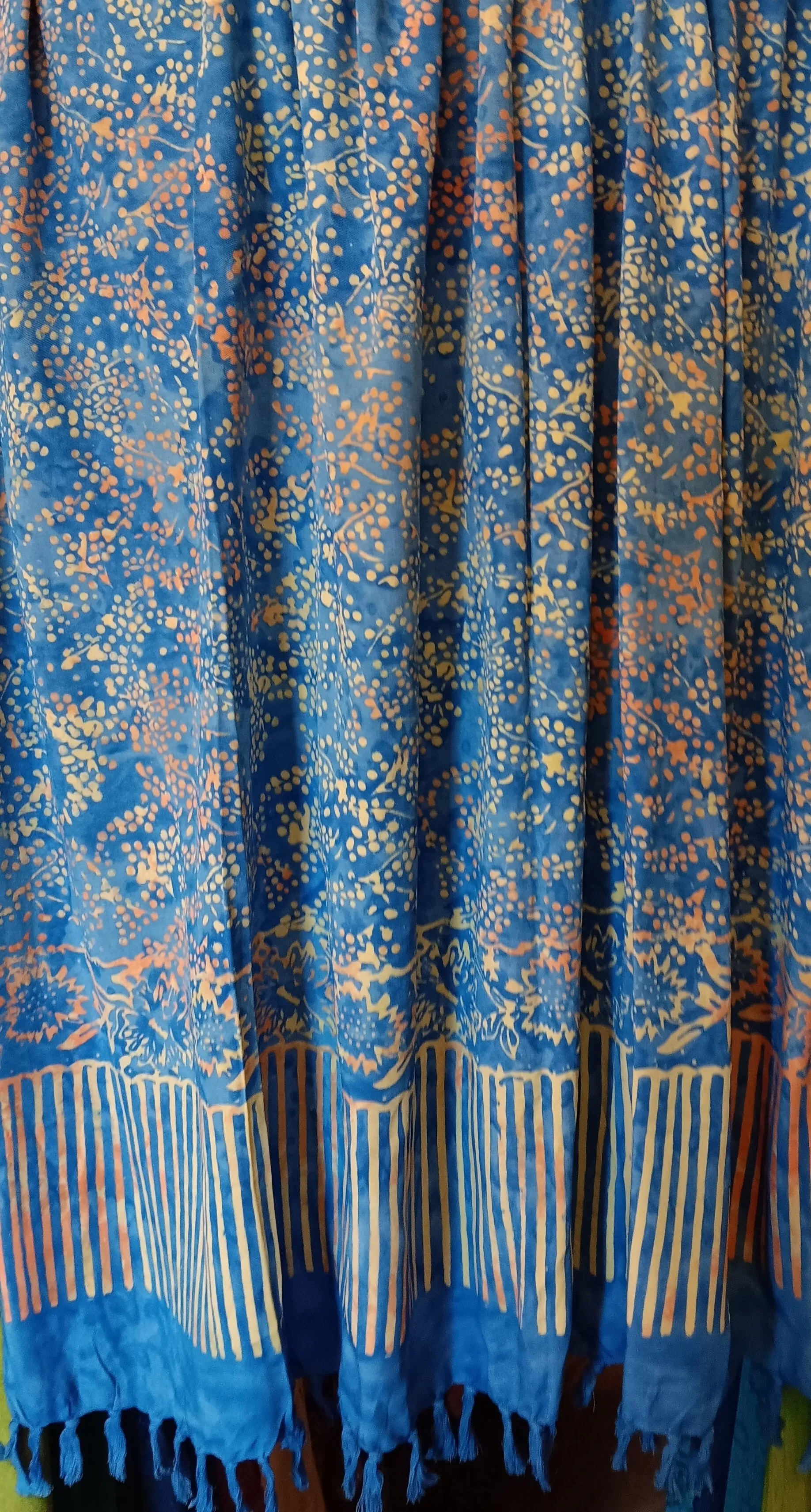 Sarong ~ Hand Batik ~ Blue & Butter