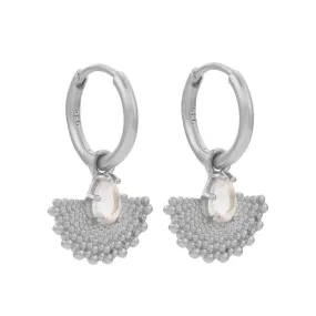 Zoe & Morgan Petal Earrings - Sterling Silver & Rose Quartz